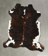Tricolor XX-Large European Cowhide Rug 7'9"H x 6'11"W #B23532 by Hudson Hides