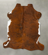 Medium Brindle X-Large European Cowhide Rug 7'5"H x 6'6"W #B23545 by Hudson Hides