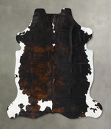 Tricolor X-Large European Cowhide Rug 7'4"H x 6'6"W #B23548 by Hudson Hides