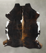 Tricolor X-Large European Cowhide Rug 7'4"H x 6'5"W #B23558 by Hudson Hides