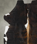 Tricolor X-Large European Cowhide Rug 7'4"H x 6'5"W #B23558 by Hudson Hides