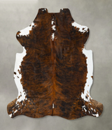 Tricolor XX-Large European Cowhide Rug 7'4"H x 7'2"W #B23559 by Hudson Hides