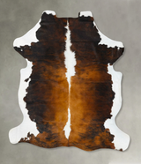 Tricolor X-Large European Cowhide Rug 7'7"H x 6'3"W #B23561 by Hudson Hides