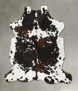 Tricolor XX-Large European Cowhide Rug 7'7"H x 6'9"W #B23575 by Hudson Hides