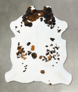 Tricolor XX-Large European Cowhide Rug 7'5"H x 6'11"W #B23588 by Hudson Hides