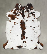 Tricolor X-Large European Cowhide Rug 7'3"H x 6'6"W #B23592 by Hudson Hides
