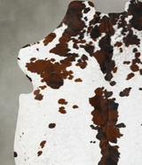 Tricolor X-Large European Cowhide Rug 7'3"H x 6'6"W #B23592 by Hudson Hides