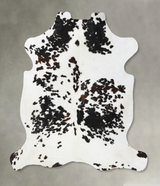 Tricolor XX-Large European Cowhide Rug 7'8"H x 6'11"W #B23606 by Hudson Hides