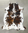 Tricolor XX-Large European Cowhide Rug 7'11"H x 6'8"W #B23610 by Hudson Hides