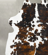 Tricolor XX-Large European Cowhide Rug 7'11"H x 6'8"W #B23610 by Hudson Hides