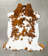 Tricolor XX-Large European Cowhide Rug 7'11"H x 6'9"W #B23611 by Hudson Hides