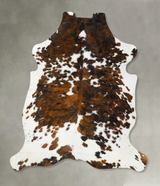 Tricolor X-Large European Cowhide Rug 7'9"H x 6'5"W #B23617 by Hudson Hides