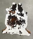 Tricolor XX-Large European Cowhide Rug 8'0"H x 7'0"W #B23620 by Hudson Hides