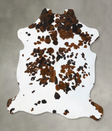 Tricolor XX-Large European Cowhide Rug 7'5"H x 6'10"W #B23628 by Hudson Hides