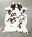 Tricolor X-Large European Cowhide Rug 7'3"H x 6'6"W #B23630 by Hudson Hides
