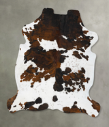 Tricolor X-Large European Cowhide Rug 7'5"H x 6'7"W #B23633 by Hudson Hides