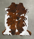 Tricolor X-Large European Cowhide Rug 7'2"H x 6'4"W #B23634 by Hudson Hides
