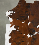 Tricolor X-Large European Cowhide Rug 7'2"H x 6'4"W #B23634 by Hudson Hides