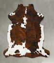 Tricolor X-Large European Cowhide Rug 7'0"H x 6'4"W #B23635 by Hudson Hides
