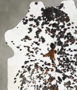 Tricolor X-Large European Cowhide Rug 7'1"H x 6'1"W #B23638 by Hudson Hides
