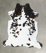 Tricolor X-Large European Cowhide Rug 7'1"H x 6'3"W #B23642 by Hudson Hides