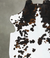 Tricolor X-Large European Cowhide Rug 7'1"H x 6'3"W #B23642 by Hudson Hides