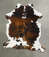 Tricolor XX-Large European Cowhide Rug 7'7"H x 6'7"W #B23643 by Hudson Hides