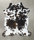 Tricolor XX-Large European Cowhide Rug 8'4"H x 7'2"W #B23648 by Hudson Hides