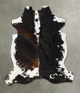 Tricolor X-Large European Cowhide Rug 7'4"H x 6'5"W #B23657 by Hudson Hides