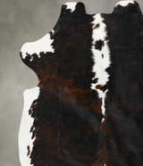 Tricolor X-Large European Cowhide Rug 7'4"H x 6'5"W #B23657 by Hudson Hides