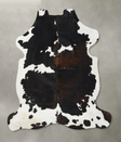 Tricolor X-Large European Cowhide Rug 7'0"H x 6'1"W #B23659 by Hudson Hides