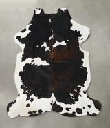 Tricolor X-Large European Cowhide Rug 7'0"H x 6'1"W #B23659 by Hudson Hides