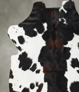 Tricolor X-Large European Cowhide Rug 6'10"H x 6'6"W #B23662 by Hudson Hides