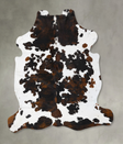 Tricolor X-Large European Cowhide Rug 7'0"H x 6'2"W #B23664 by Hudson Hides
