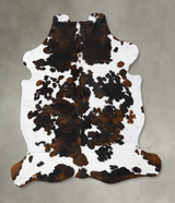 Tricolor X-Large European Cowhide Rug 7'0"H x 6'2"W #B23664 by Hudson Hides