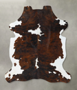 Tricolor X-Large European Cowhide Rug 7'3"H x 5'8"W #B23667 by Hudson Hides
