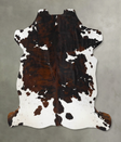 Tricolor X-Large European Cowhide Rug 6'11"H x 6'9"W #B23669 by Hudson Hides