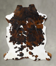 Tricolor X-Large European Cowhide Rug 7'3"H x 6'6"W #B23671 by Hudson Hides