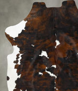 Tricolor X-Large European Cowhide Rug 7'3"H x 6'6"W #B23671 by Hudson Hides