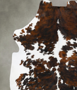 Tricolor X-Large European Cowhide Rug 7'2"H x 6'3"W #B23692 by Hudson Hides
