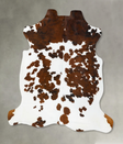 Tricolor X-Large European Cowhide Rug 7'4"H x 6'9"W #B23697 by Hudson Hides