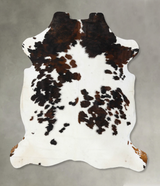 Tricolor X-Large European Cowhide Rug 7'3"H x 6'7"W #B23699 by Hudson Hides