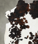 Tricolor X-Large European Cowhide Rug 7'3"H x 6'7"W #B23699 by Hudson Hides