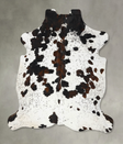 Tricolor X-Large European Cowhide Rug 7'1"H x 6'4"W #B23701 by Hudson Hides