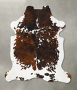 Tricolor X-Large European Cowhide Rug 6'11"H x 5'11"W #B23705 by Hudson Hides