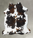 Tricolor X-Large European Cowhide Rug 6'11"H x 6'4"W #B23714 by Hudson Hides