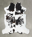 Tricolor X-Large European Cowhide Rug 6'10"H x 6'7"W #B23726 by Hudson Hides