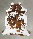 Tricolor X-Large European Cowhide Rug 6'10"H x 5'11"W #B23727 by Hudson Hides
