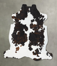Tricolor X-Large European Cowhide Rug 7'0"H x 6'8"W #B23731 by Hudson Hides