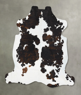 Tricolor X-Large European Cowhide Rug 7'0"H x 6'8"W #B23731 by Hudson Hides